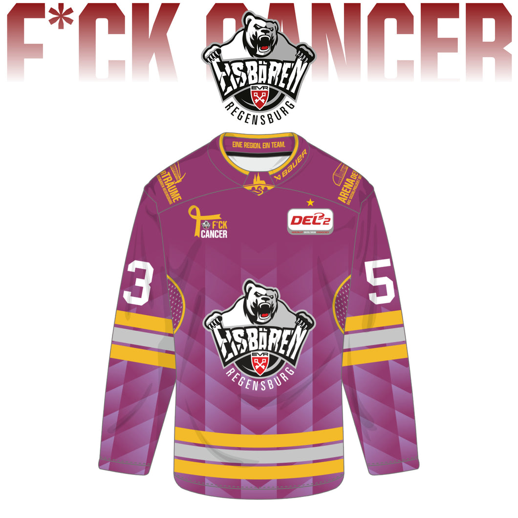Eisbären Regensburg F*ck Cancer Trikot Saison 2025|26