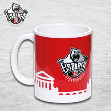 Lade das Bild in den Galerie-Viewer, Eisbären Kaffeetasse/-becher weiß/rot in neuem Design
